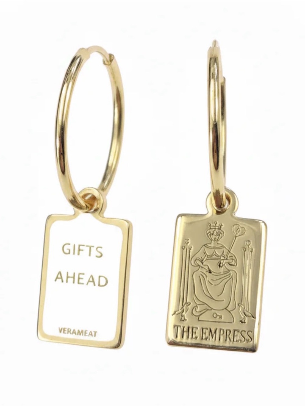 Verameat hoop earring tarot - 'The Empress'